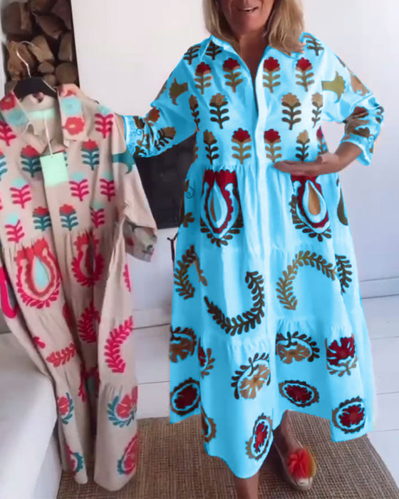 Robe Imprimé Floral Graphique