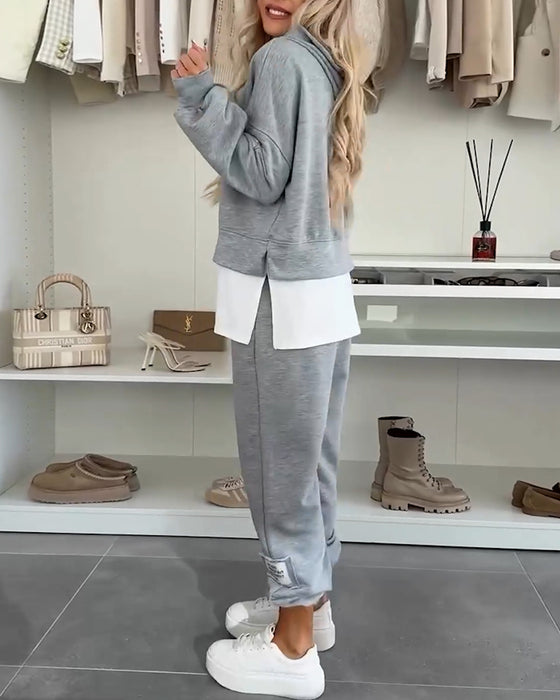 Ensemble Décontracté Sweat à Capuche Et Pantalon