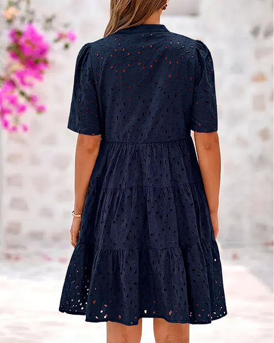 Robe Col Montant Creux Ligne-A