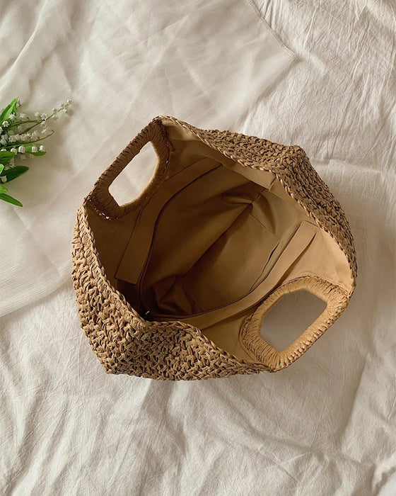 Sac En Forme De Lune Paille