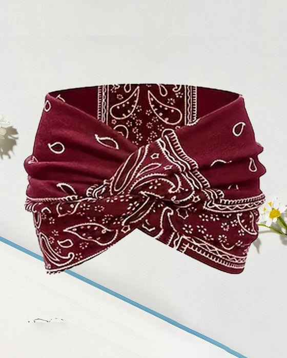 Bandeau Vintage Style Large Cravate-Teinture