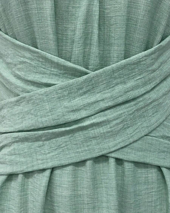 Robe Croisement Taille Sans Manches