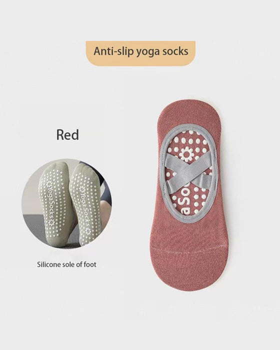 Chaussettes invisibles pour femmes pour pilates et entraînement – antidérapantes avec grip en silicone, respirantes et anti-humidité (yoga/danse/activités en intérieur)