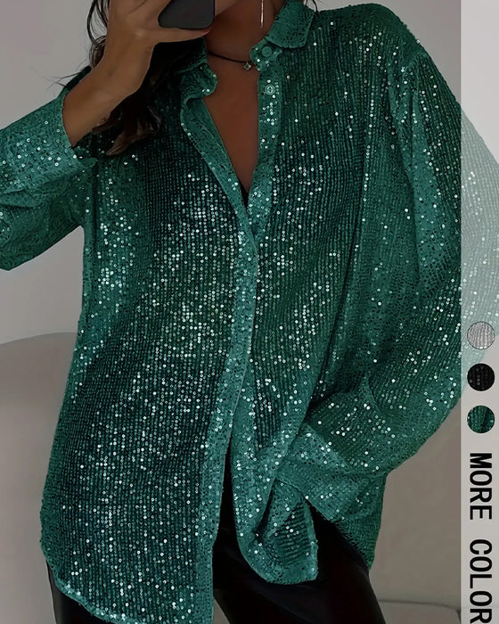 Chemise Revers Manche Longue Tendance