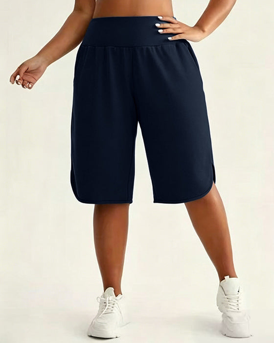 Shorts Taille Haute Jambes Larges