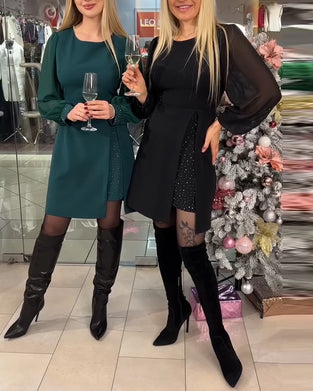 Robe De Soirée Tempérament épissage Fente