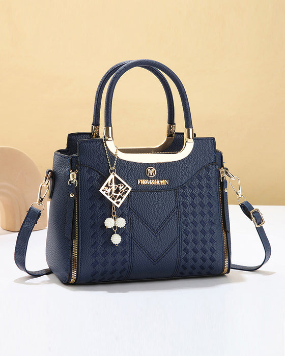 Sac Femme'S V-Piqué Poignée Supérieure Satchel