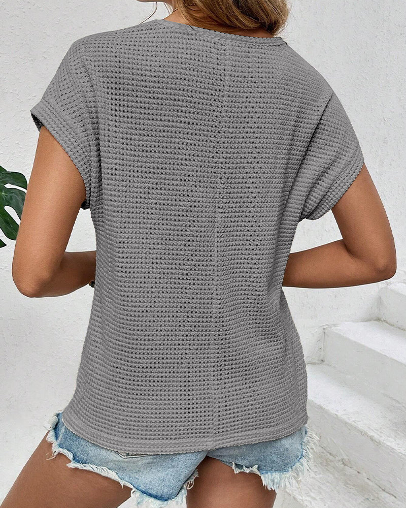 T-Shirt Raglan Maille Évidé Respirant