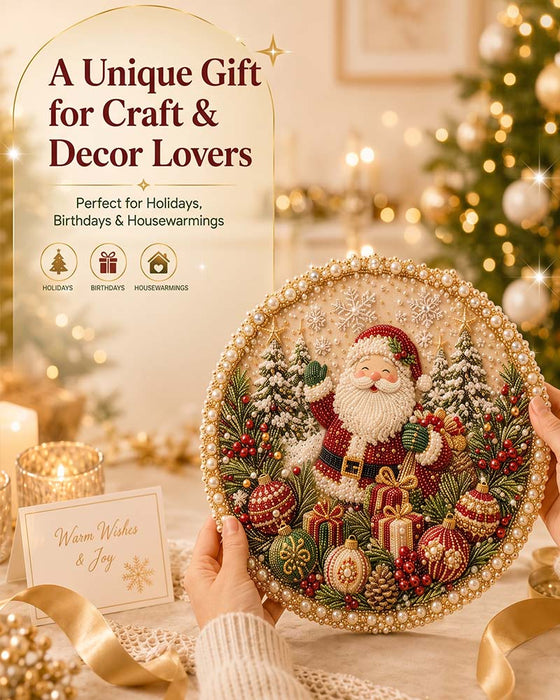 🌸🌻 Kit de Couronne Suspendue en Perles Artistiques pour les Quatre Saisons et les Fêtes 🍂🎄