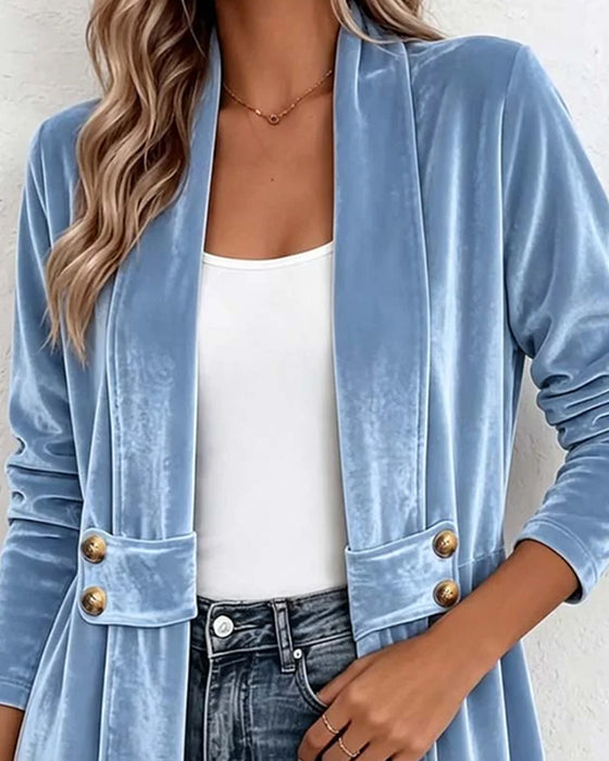 Manteau Velours Mi-Long