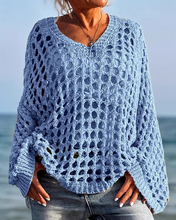Pullover Manche Longue Évidé