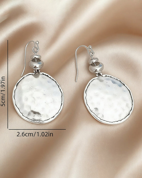 Boucles D'oreilles Simples Rondes Conception Concave Et Convexe
