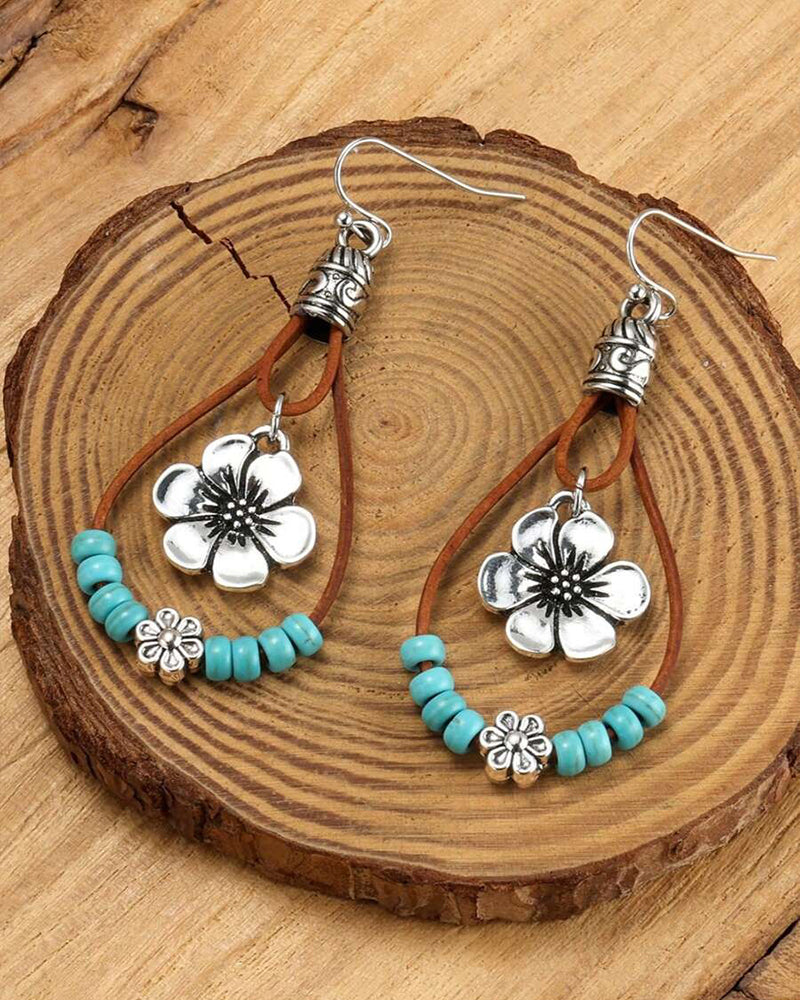 Boucles D'oreilles Pendantes Style Bohème Coloré Vintage Perlé