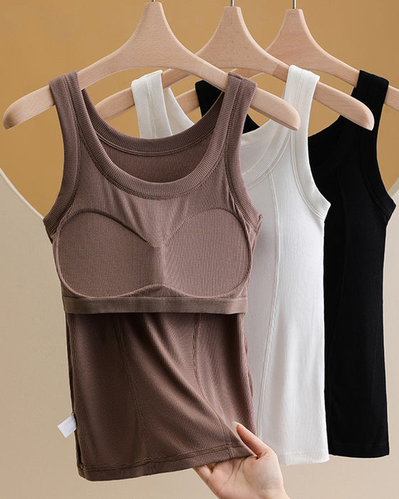 Top Cami Uni Avec Soutien‑Gorge Intégré