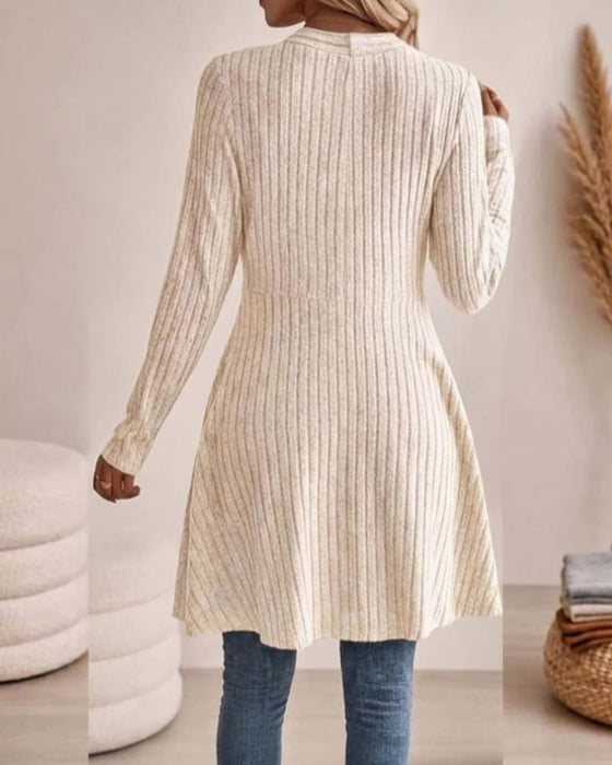 Veste Unie Décontractée Manche Longue
