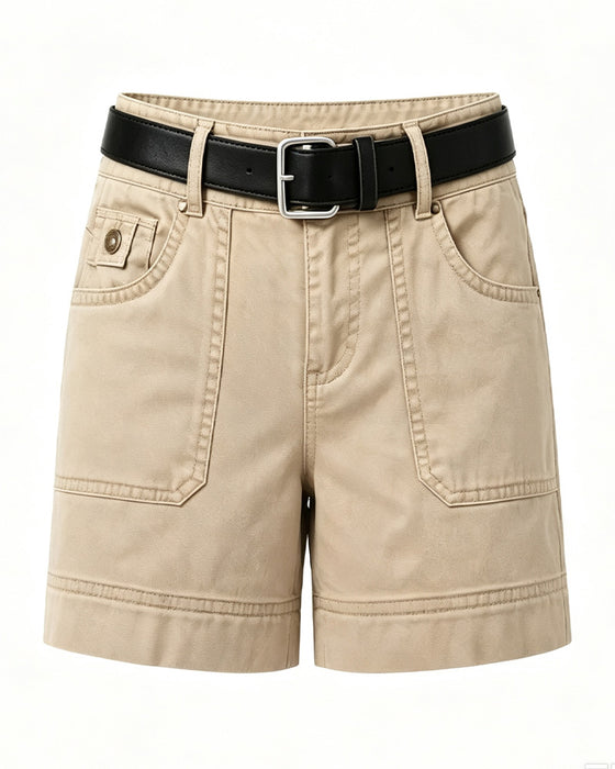 Shorts Taille Mi‑Haute Uni