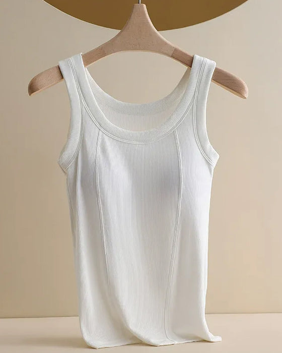 Top Cami Uni Avec Soutien‑Gorge Intégré