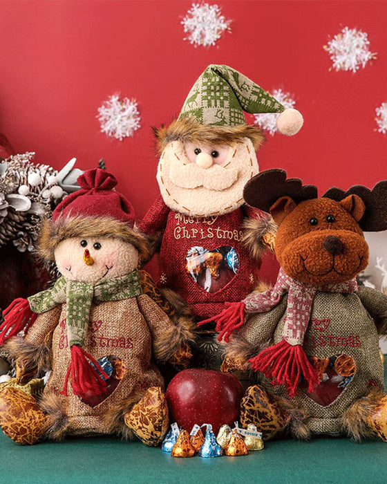 🎉 Dernier Jour Promotion 50% De Réduction 🎉 Sacs Cadeaux De Noël Avec Fermeture Éclair