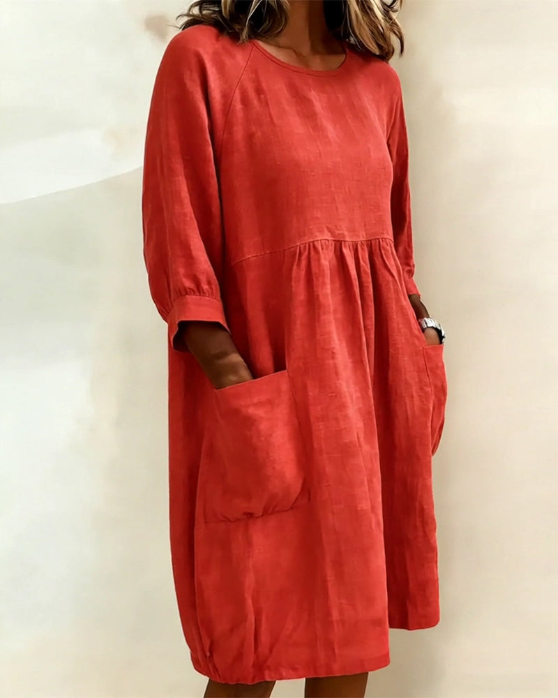 Robe Trois-Quarts Manche Large