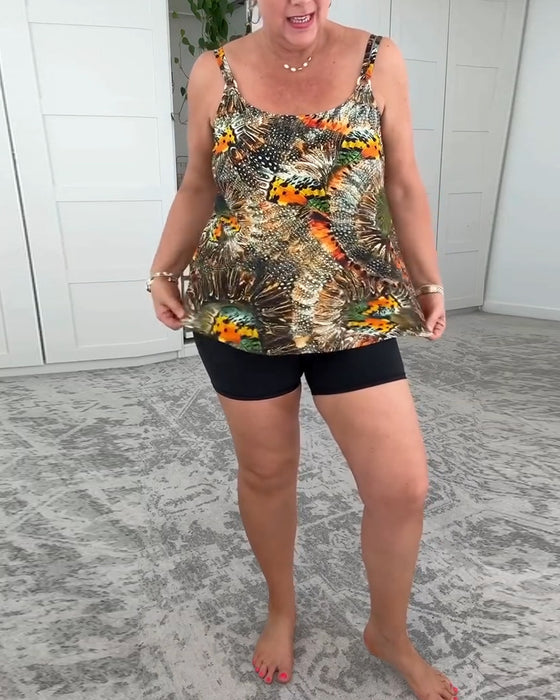 Maillot De Bain Deux-Pièces Imprimé Boxer