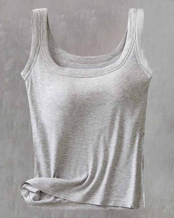 Débardeur Uni Avec Soutien-Gorge Intégré