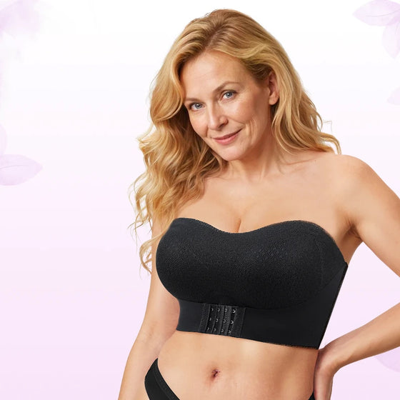 Soutien-Gorge Push-Up Sans Bretelles Confortable Anti-Glissant Avec Boucle Avant