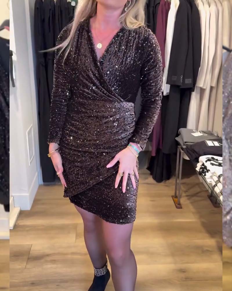 Robe Bodycon À Manches Longues Et Coupe Slim