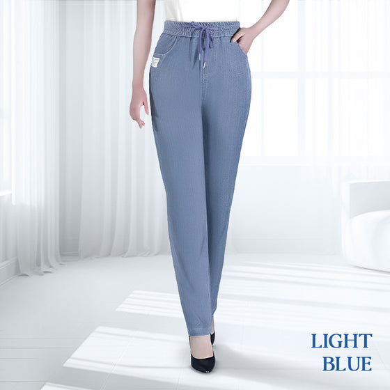 Haute Taille Ultra Élastique Mom Jeans