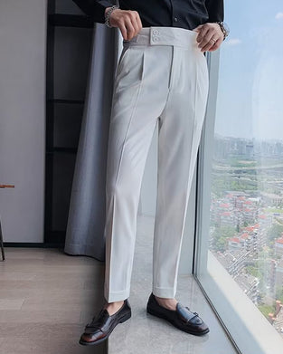 Pantalon Hommes Poche Unie Décontracté Robe