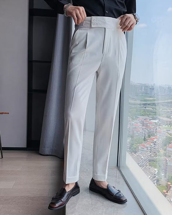 Pantalon Hommes Poche Unie Décontracté Robe