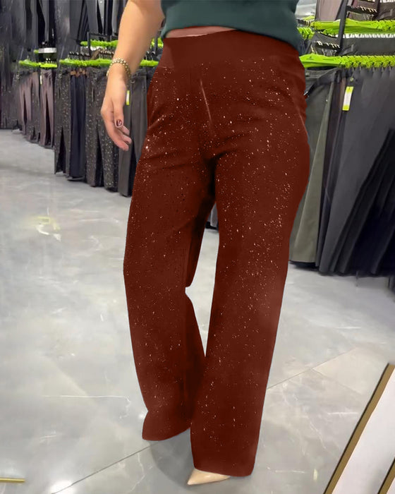 Pantalon Large Tendance Et Décontracté
