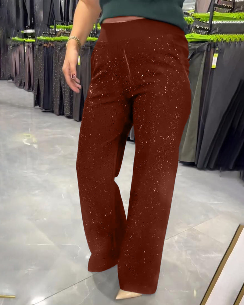 Pantalon Large Tendance Et Décontracté