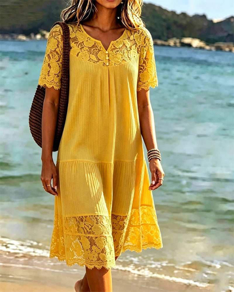 Robe Découpée Patchwork