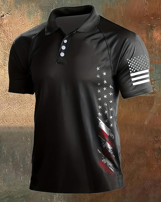 T-shirt Homme À Col Revers, Manches Courtes