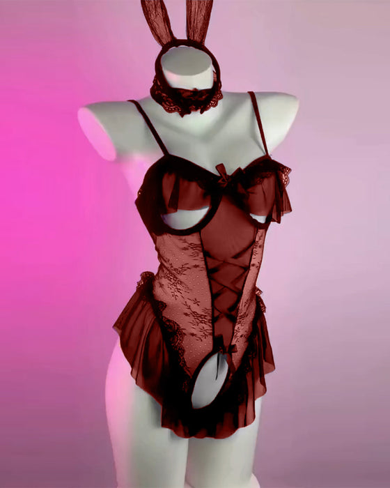 Ensemble De Lingerie Sensuelle À Accès Facile