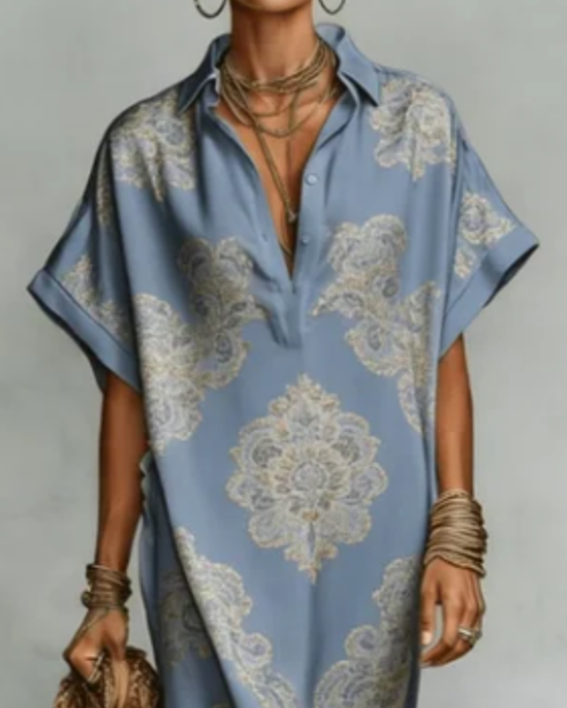 Robe Revers Imprimé Chemise
