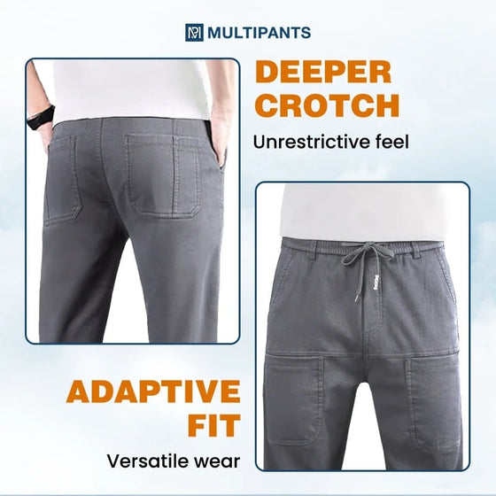 Multipants – Pantalon Cargo Extensible À Haute Élasticité, Multi-Poches Et Durable