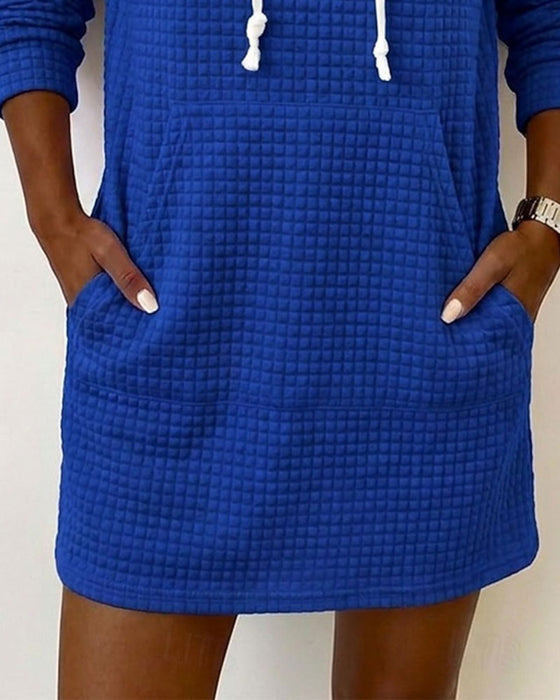 Robe Gaufre Capuche Sweatshirt