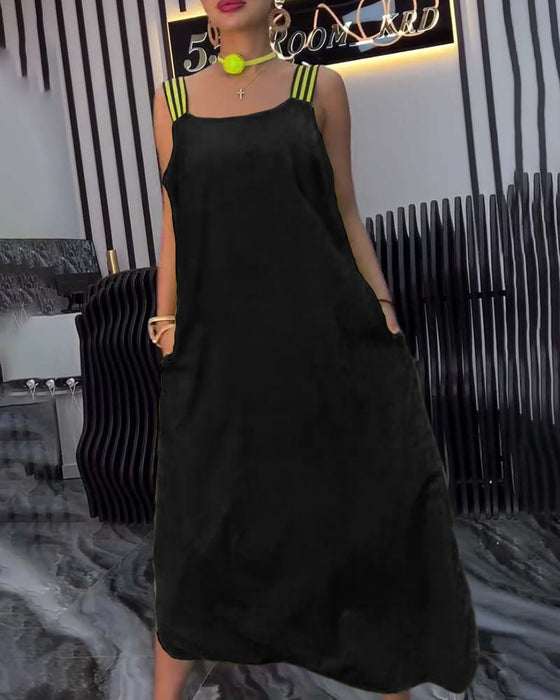 Robe Bretelles Séparées Lâche