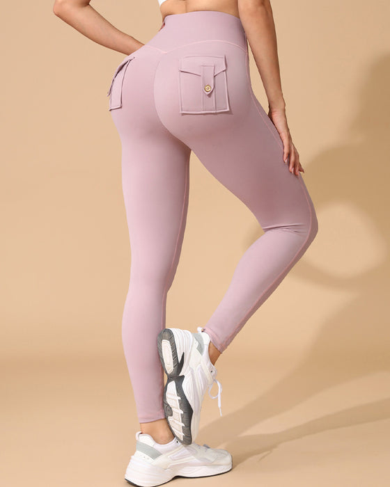 Pantalon Poche Unie Slim Fit Yoga
