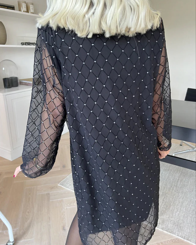 Robe Tendance Unie Et Scintillante