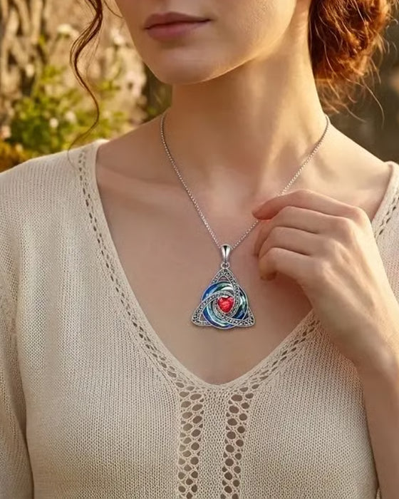 Collier Pierre De Naissance Nœud Trinitaire Celtique ✨