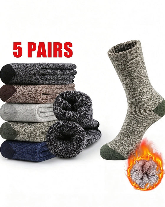 Paires De Chaussettes D'Hiver Épaisses Chaudes Douces En Tricot