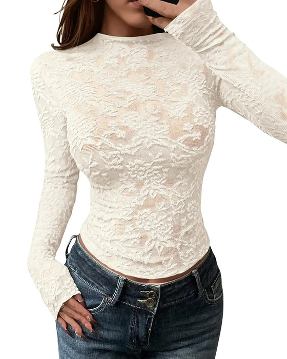 Blouse Mode Dentelle Sexy