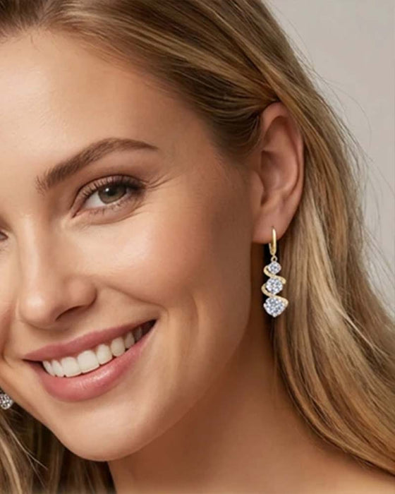 💎👗 Boucles D'oreilles Spirale Et Goutte Asymétriques ✨