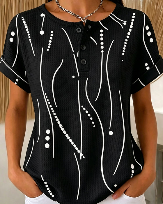 T-Shirt Col Rond Manches Courtes