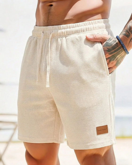 Shorts Homme Gaufré Décontracté