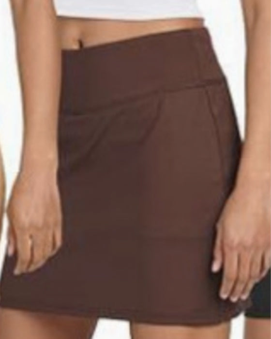 Jupe Taille Haute Unie Courte