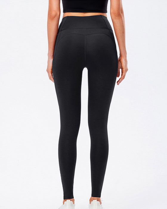 Legging de couleur unie avec poches en polaire