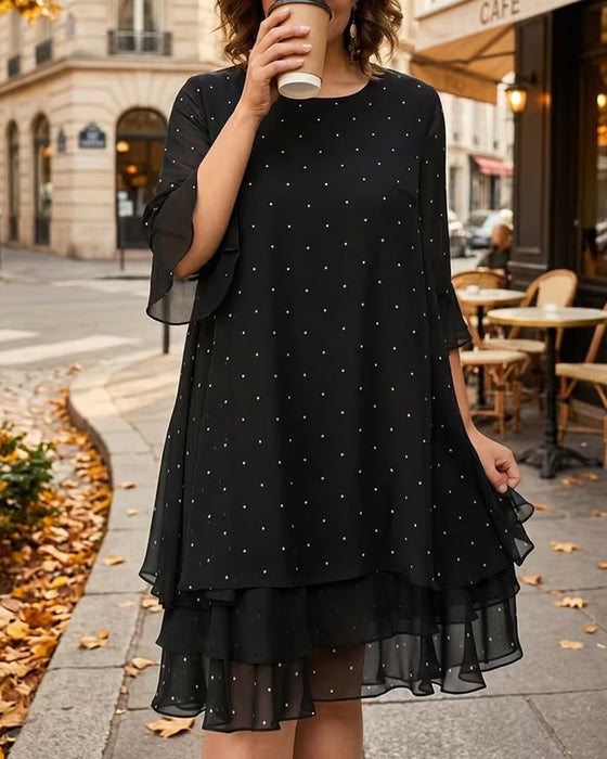 Robe À Pois Superposée